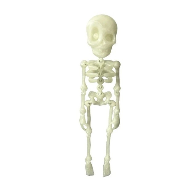 Figurinha decorativa de esqueleto que brilha no escuro 18 x 4 x 3 cm decoração de Halloween estátua fosforescente para interiores 1