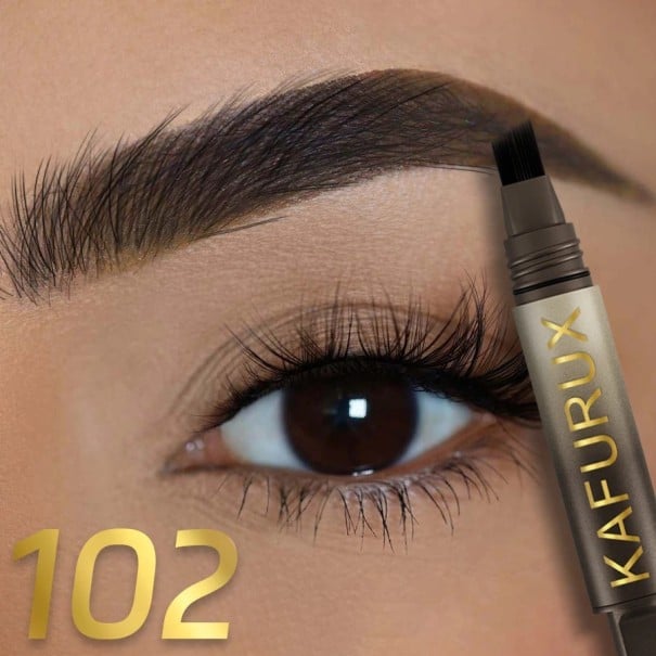 Fijador líquido para cejas con punta de horquilla 9 x 2,5 cm resistente al agua y de larga duración 24 horas en 3 tonos naturales para efecto 2