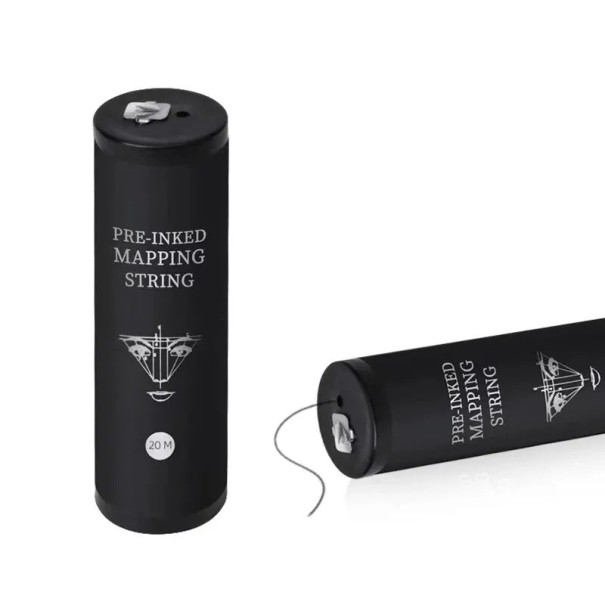 Fil de marquage élastique pour sourcils 20 m Fil de mesure précoloré dans un boîtier en plastique pour marquer précisément la forme des sourcils noir