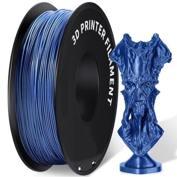 Filament PLA strălucitor 1,75 mm 1 kg Suprafață strălucitoare Imprimantă 3D Reîncărcare FDM Imprimare decor Imprimare strălucitoare Straturi albastru