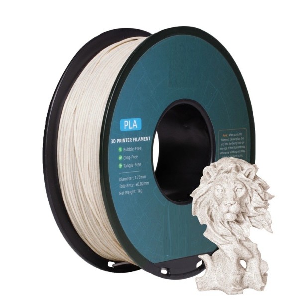 Filament PLA wzór marmurkowy 1,75 mm 1 kg Do drukarek 3D FDM Gładki druk Bez pęcherzyków powietrza Temperatura druku 205-220°C Modele dekoracyjne brązowy