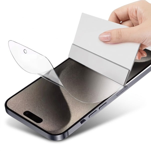 Film hydrogel pour écran pour iPhone 18 Pro Ensemble de 4 pièces Film HD souple anti-traces de doigts Transparent Pour la protection de l'écran du téléphone 1