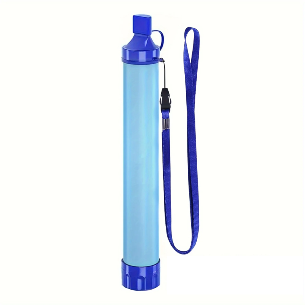 Filtro d'acqua portatile per sopravvivenza 0,01 microni 1500 l filtrazione a 4 stadi Outdoor filtro d'acqua per escursionismo Campeggio 21 x 3 cm 1