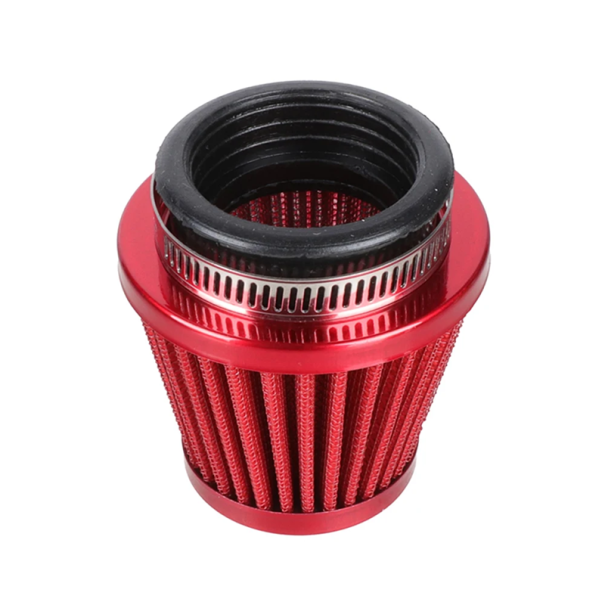 Filtro de aire para motocicleta de tubo de 45 mm Altura 8 cm Filtro deportivo universal para admisión de motor Scooter ATV Quad Repuesto rojo
