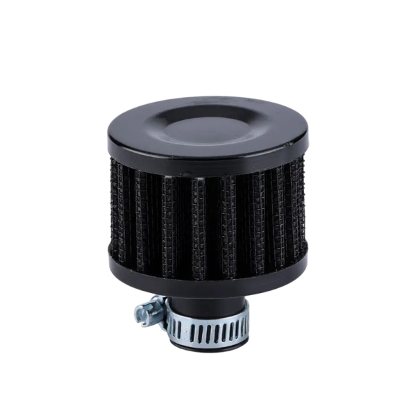 Filtro de ar universal R-EP 12 mm Filtro de alumínio para entrada de ar frio Motociclo Altura 60 mm Largura 50 mm preto