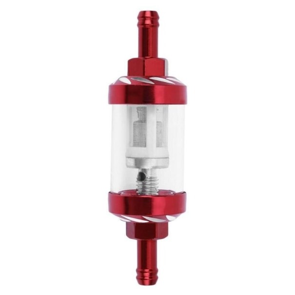 Filtro de combustible para motocicleta rojo