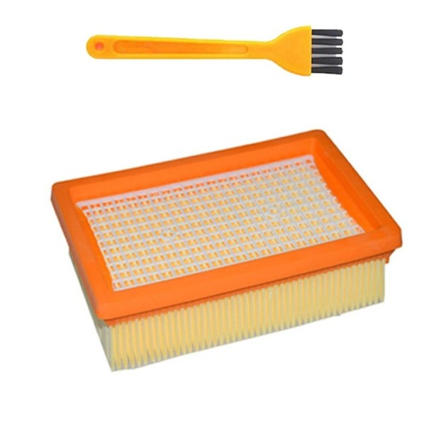 Filtro HEPA 160×100×50 mm beige-arancione per KÄRCHER MV4 MV5 MV6 WD4 WD5 WD6 filtro di ricambio per aspirapolvere per aspirazione a secco e a umido 1