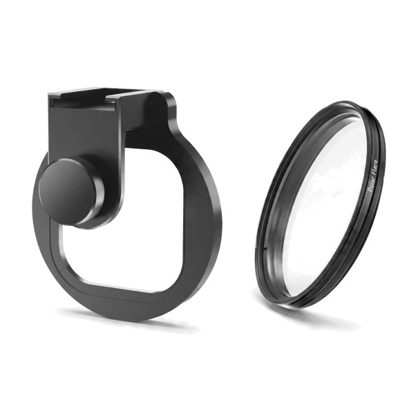 Filtru în formă de stea pentru mobil 67 mm cu clemă metalică Efect de stea pe lumini Sticlă optică Negru Pentru fotografii nocturne și lumini în oraș 1