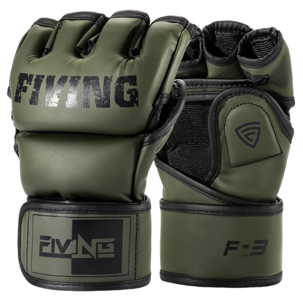 Fingerlose Boxhandschuhe Handschuhe für MMA und Muay Thai Trainingshandschuhe für Männer und Frauen armeegrün M