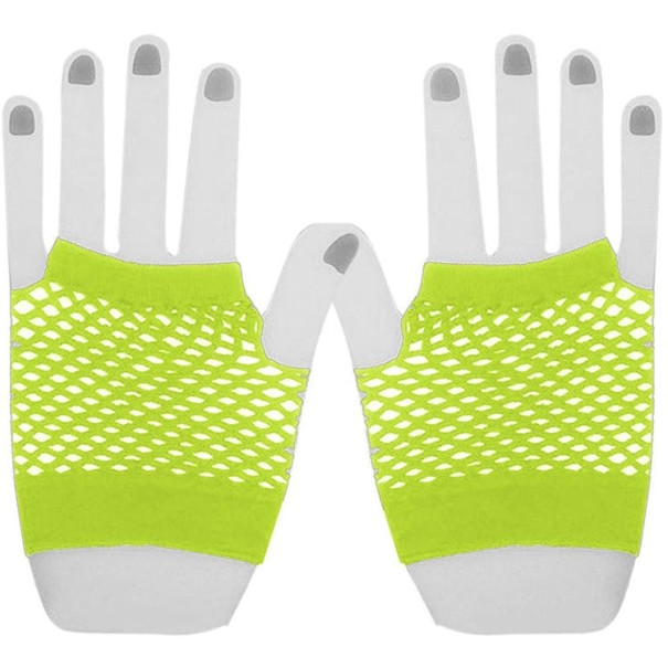 Fingerlose Damen-Mesh-Handschuhe hellgrün