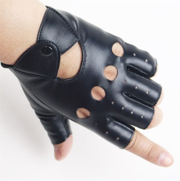 Fingerlose Damenhandschuhe schwarz