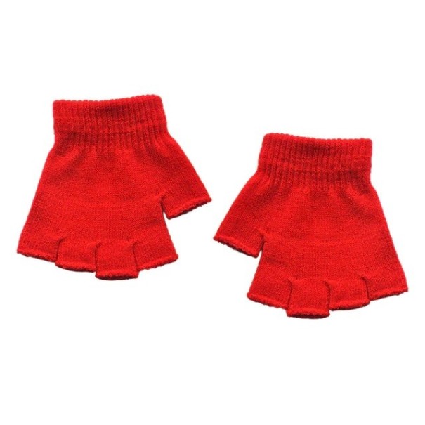Fingerlose Kinderhandschuhe J2873 rot