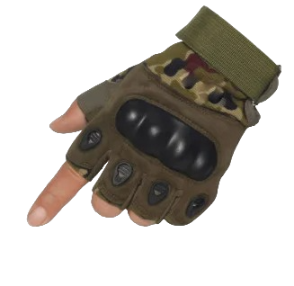 Fingerlose Militärhandschuhe, taktische Outdoor-Fingerlose Handschuhe, Armee-Fingerlose Handschuhe armeegrün L