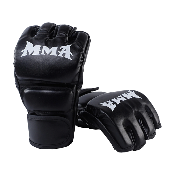 Fingerløse MMA-handsker Boksehandsker Velegnet til mænd og kvinder 24 x 13 x 5 cm sort