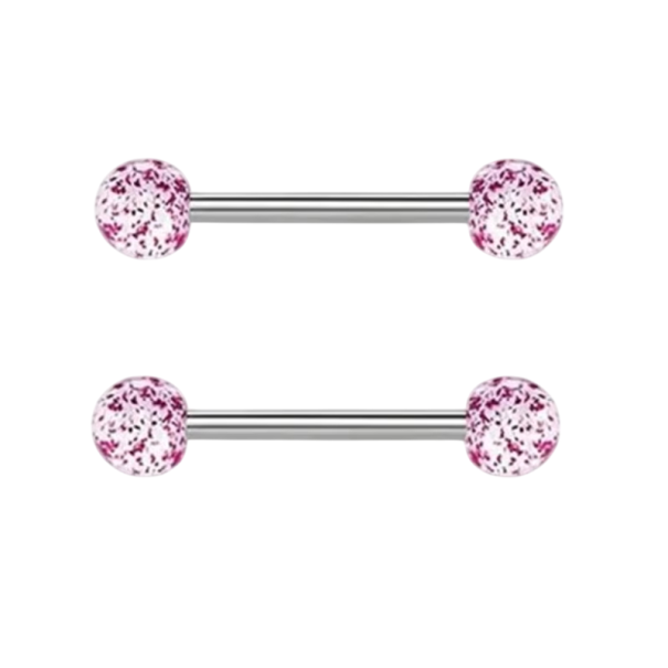 Finom, fényes testékszer nőknek és lányoknak Pár bimbóékszer sima dizájnnal Piercing 1,6 mm 1