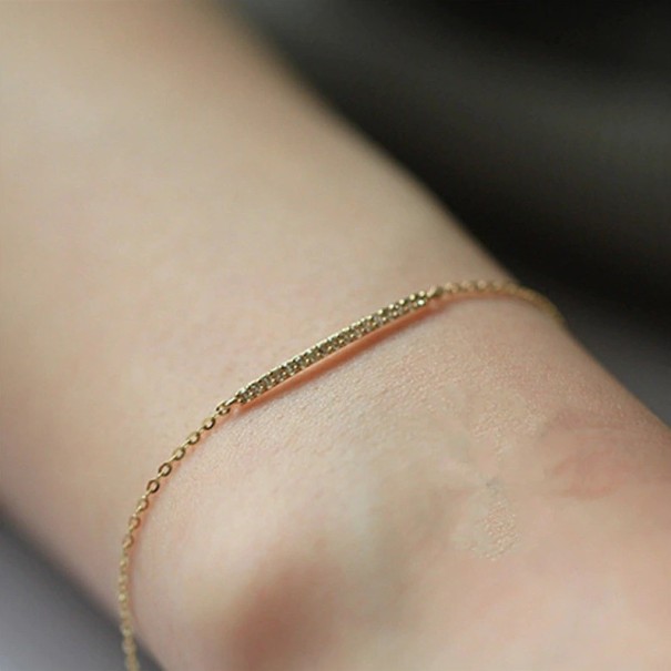 Fint armbånd med sten til kvinder H145 sølv