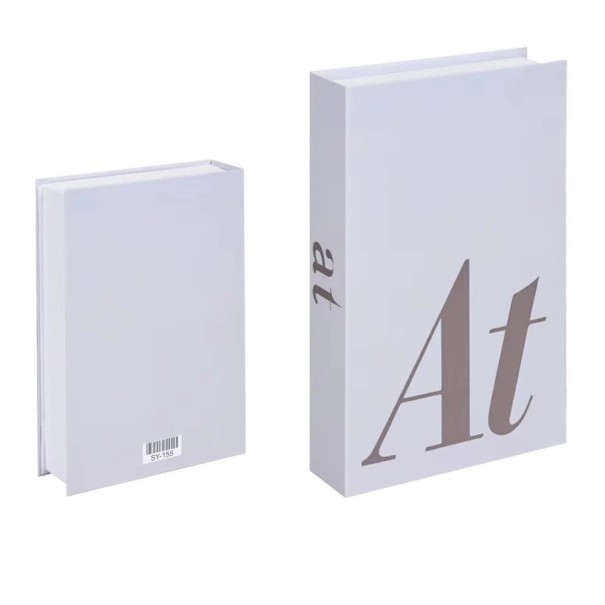 Finta libro scatola decorativa AT Libro di stoccaggio apribile Nascondiglio segreto per libreria Decorazione moderna minimalista 1
