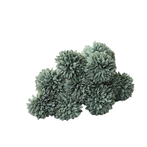 Fiore decorativo ortensia 29 cm 3 pz verde scuro
