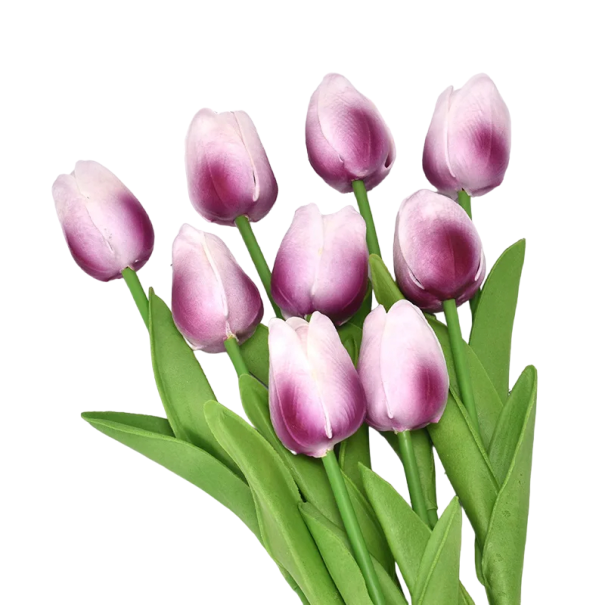 Fiori artificiali per decorazione 3 pz Set di tulipani artificiali Fiori decorativi viola