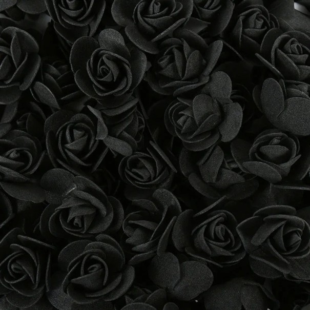 Fiori artificiali per decorazione 50 pz Set di rose artificiali Fiori decorativi nero