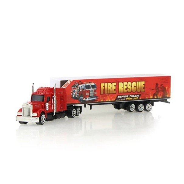 Fire Engine Model 23.5 x 3 x 4.5 cm Metal Alloy and ABS Plastic Realistic Fire Truck Collectible Model Toy for Children Gift 1