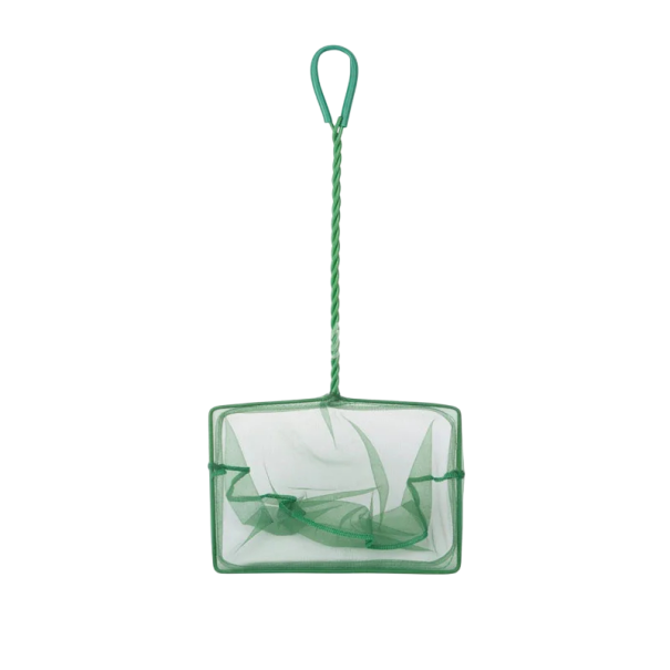 Firkantet akvarienet 19 x 16 x 32 cm fintmasket til akvariefisk lille fiskenet med plastikhåndtag akvarieudstyr 1