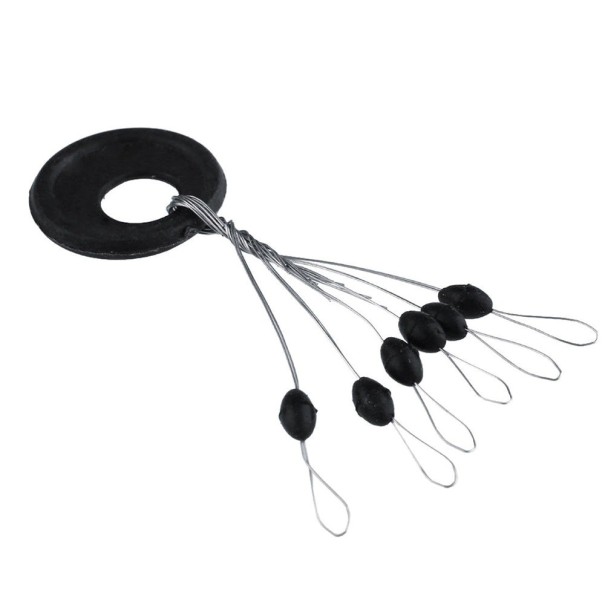 Fishing Stops 0.20 - 0.28 mm 60 pcs P3464 black