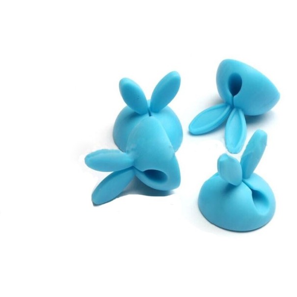 Fissaggio per cavo 4 pz blu