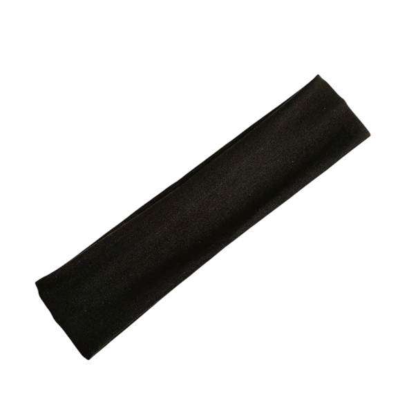 Fita elástica de tecido 20 × 4,5 cm Fita estreita elástica para o cabelo Acessório capilar confortável para desporto e uso diário preto