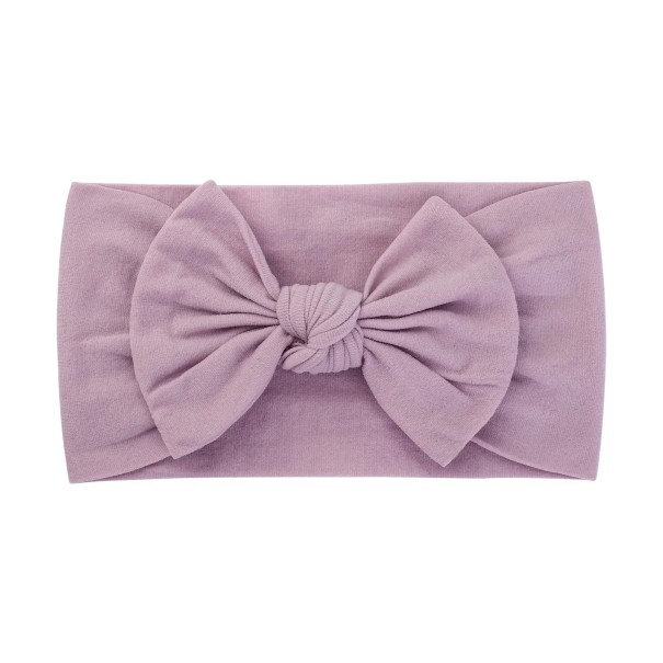 Fita elástica para recém-nascidos com laço Fita infantil suave Fita ajustável para bebés Acessório de cabelo adorável Fita de presente roxo