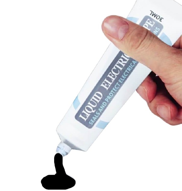 Fita isolante líquida 30 ml preto