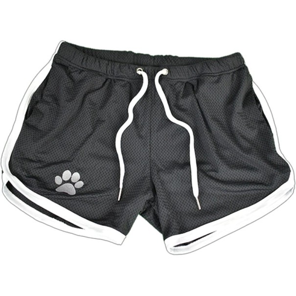 Fitnessshorts voor heren met pootafdruk legergroen L