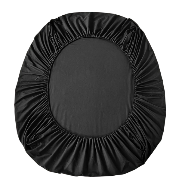 Fitted Sheet 200 × 220 × 30 cm Cotton Elastic Sheet with Elastic Edge Coloured Mattress Sheet Double Bed black