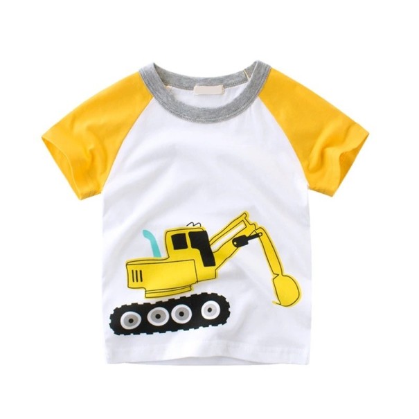 Fiú póló nyomtatással B1396 sárga 2