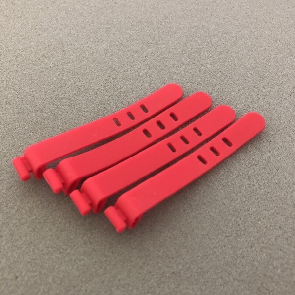Fixační pásek na kabely 4 ks červená