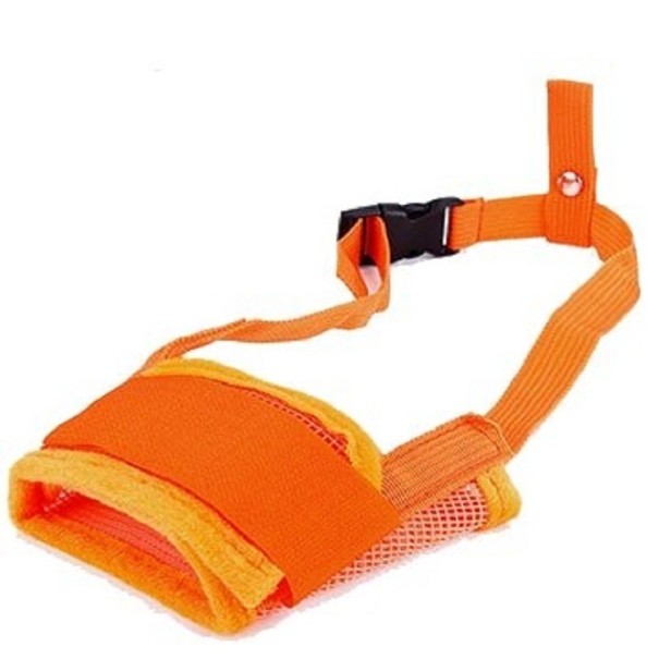 Fixatiemuilkorf voor honden oranje S