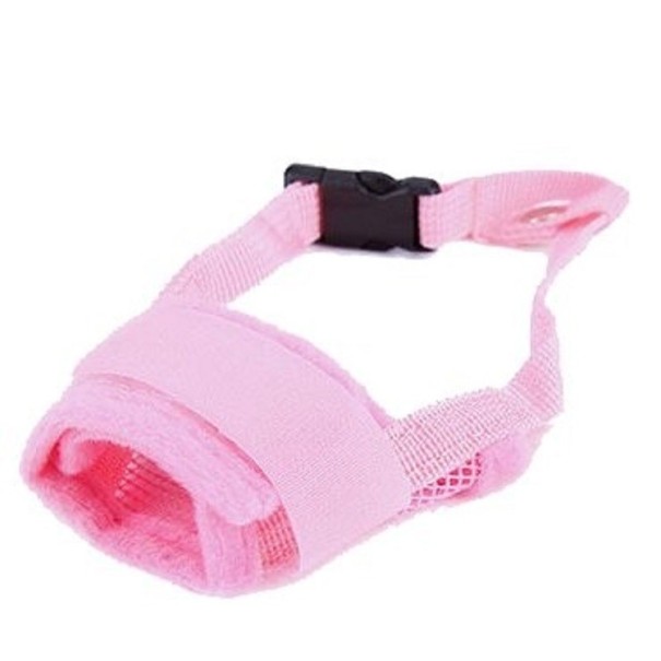 Fixatiemuilkorf voor honden roze L