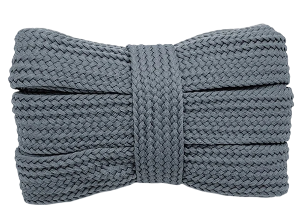 Flache breite Schnürsenkel 2x100 cm Polyester Bunte Schnürsenkel Modeaccessoire für Turnschuhe Schuhe Kleidung dunkelgrau