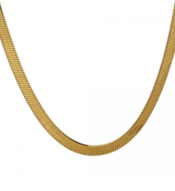 Flache Damenkette altrosa