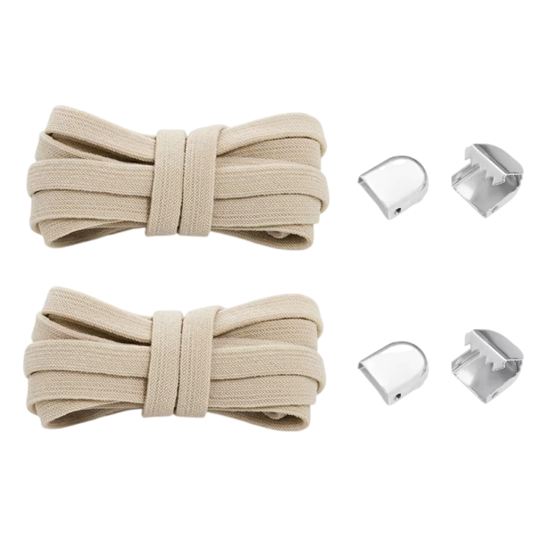Flache elastische Schnürsenkel 8 mm 105 cm 1 Paar Schnelles Schnüren ohne Binden für Sneaker Kinder und Erwachsene Universelles Zubehör khaki