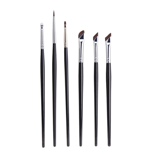 Fladt makeupbørstesæt med 6 dele 1