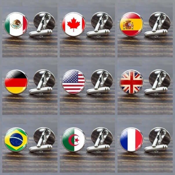 Flagga manschettknappar