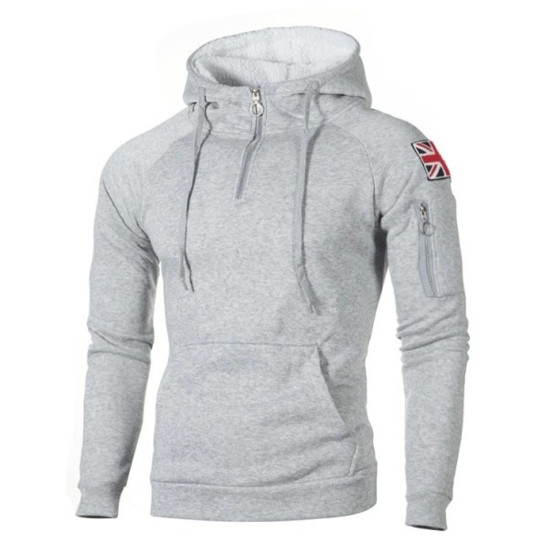 Flaggenpullover für Herren hellgrau S