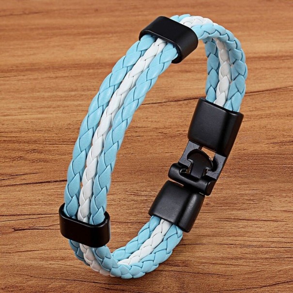 Flaggfärgat läderarmband 3