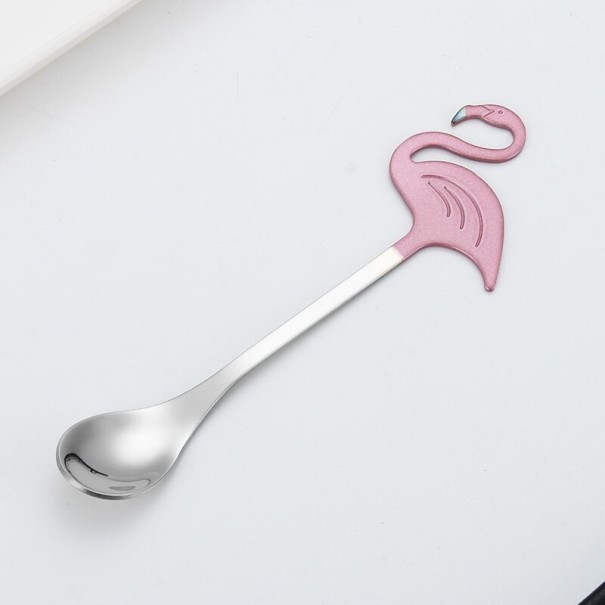 Flamingo teske sølv