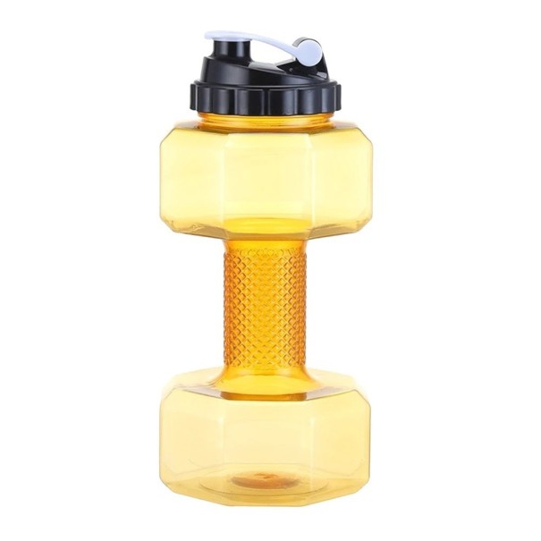 Fľaša na vodu v tvare činky 2200 ml žltá