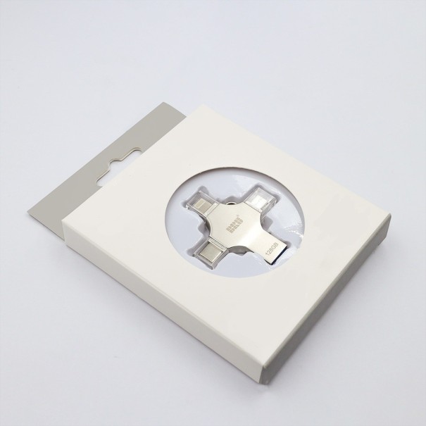 Flash disk 4v1 strieborná 256GB