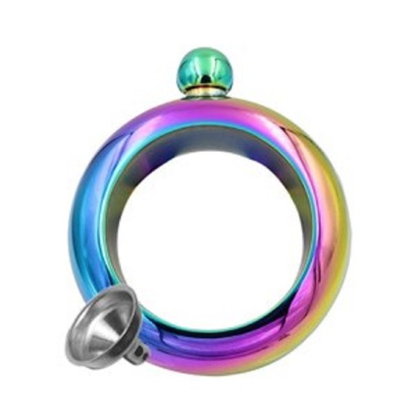Flasque en forme de bracelet arc-en-ciel