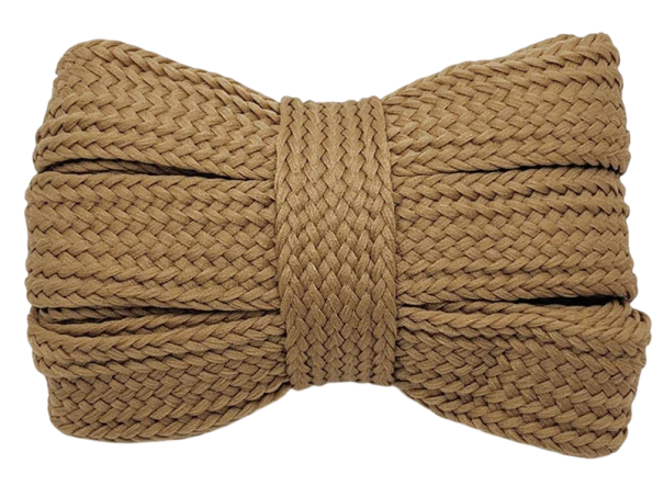 Flat Wide Laces 120x2 cm Polyester Fashion Laces for Sneakers Shoes Colourful Laces DIY Accessory Clothing light brown