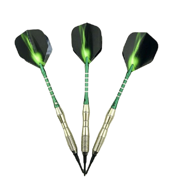 Fléchette avec pointe en plastique 3 pcs vert